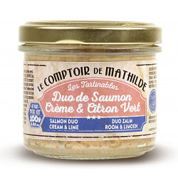 Duo de Saumon Crème et Citron Vert tartinable de la mer 90g