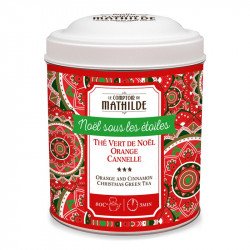 Thé Vert de Noël Orange Cannelle - 100g Boite Métal