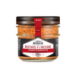 Moutarde à l'ancienne au Piment d'Espelette 250g