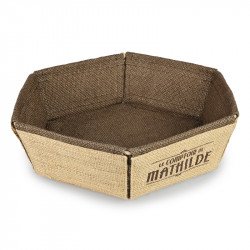 Corbeille jute hexagonale