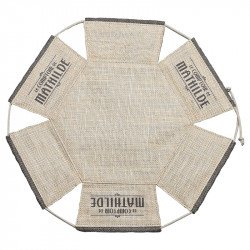 Corbeille jute hexagonale