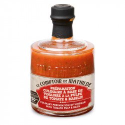 Préparation culinaire à base de Vinaigre à la Pulpe de Tomate et Basilic - 25 cl